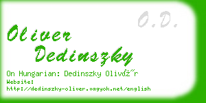 oliver dedinszky business card